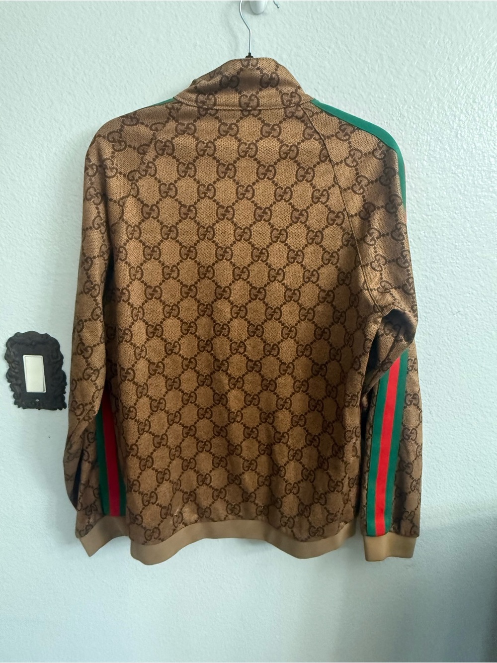 Preloved Gucci unisex Brown Monogram Zip-Up Track Jacket Panels size m - Picture 7 of 12